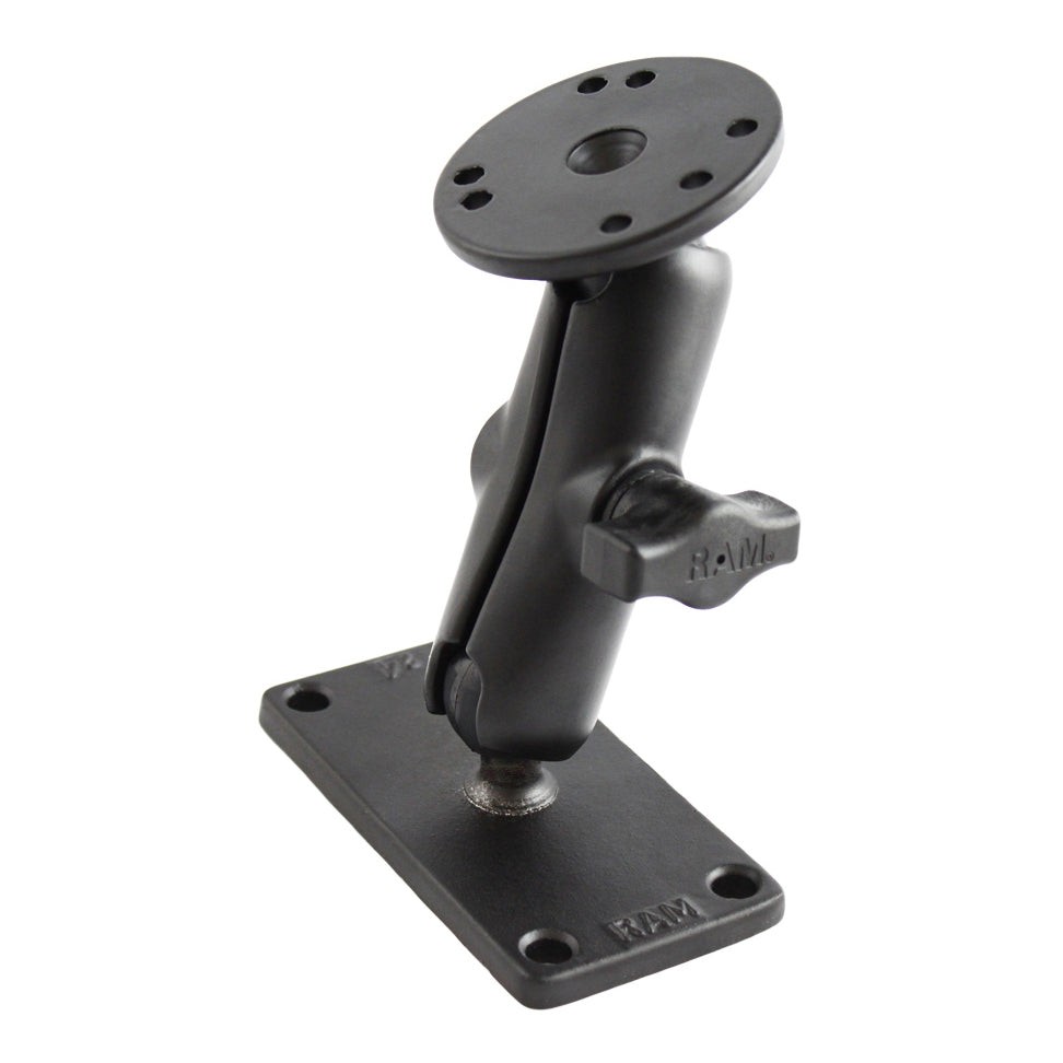 RAM-B-101-24U  RAM Double Ball Mount with Round Plate and 2"...