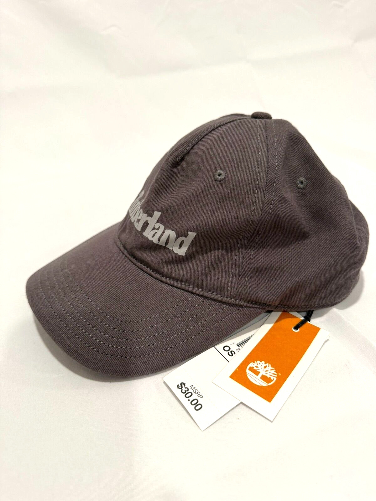 Timberland Men's Classic 100% Cotton Grey Baseball Cap Hat NWT One Size T101388C