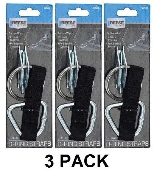 Reese Secure E-Track D-Ring Straps 9535400 (3 PACK)