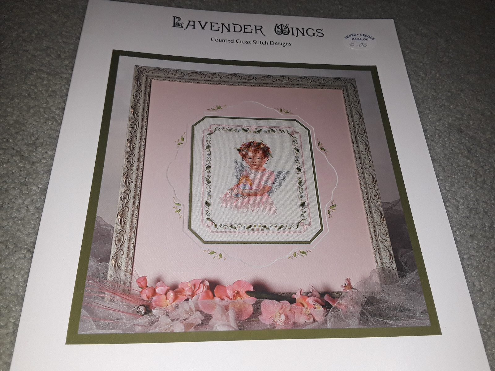 NEW LAVENDER WINGS "ANGELINE" CROSS STITCH CHART