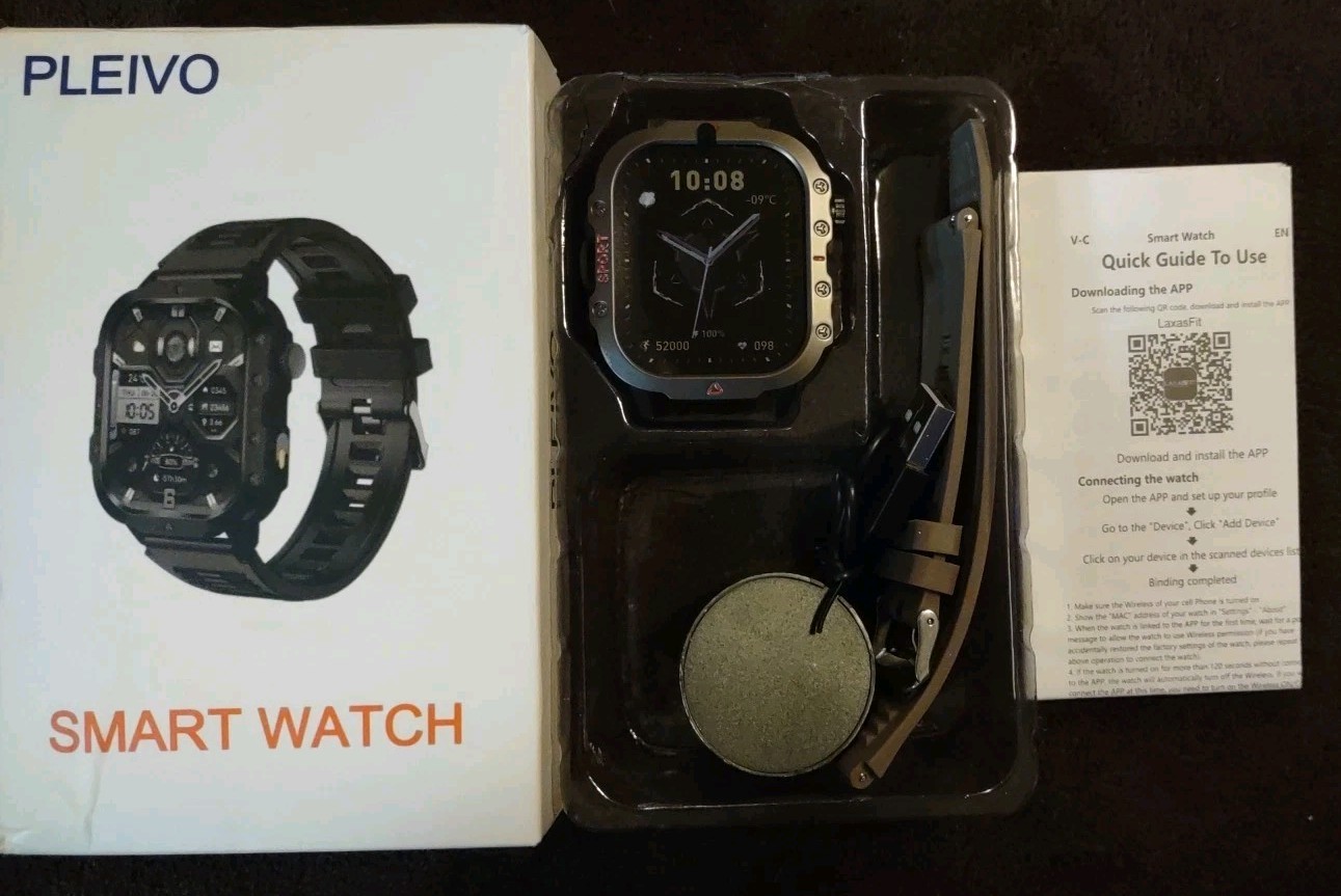 PLEIVO Smart Watch NEW Brown Sports Mode, Sleep Monitor,Wireless Calls, Messages