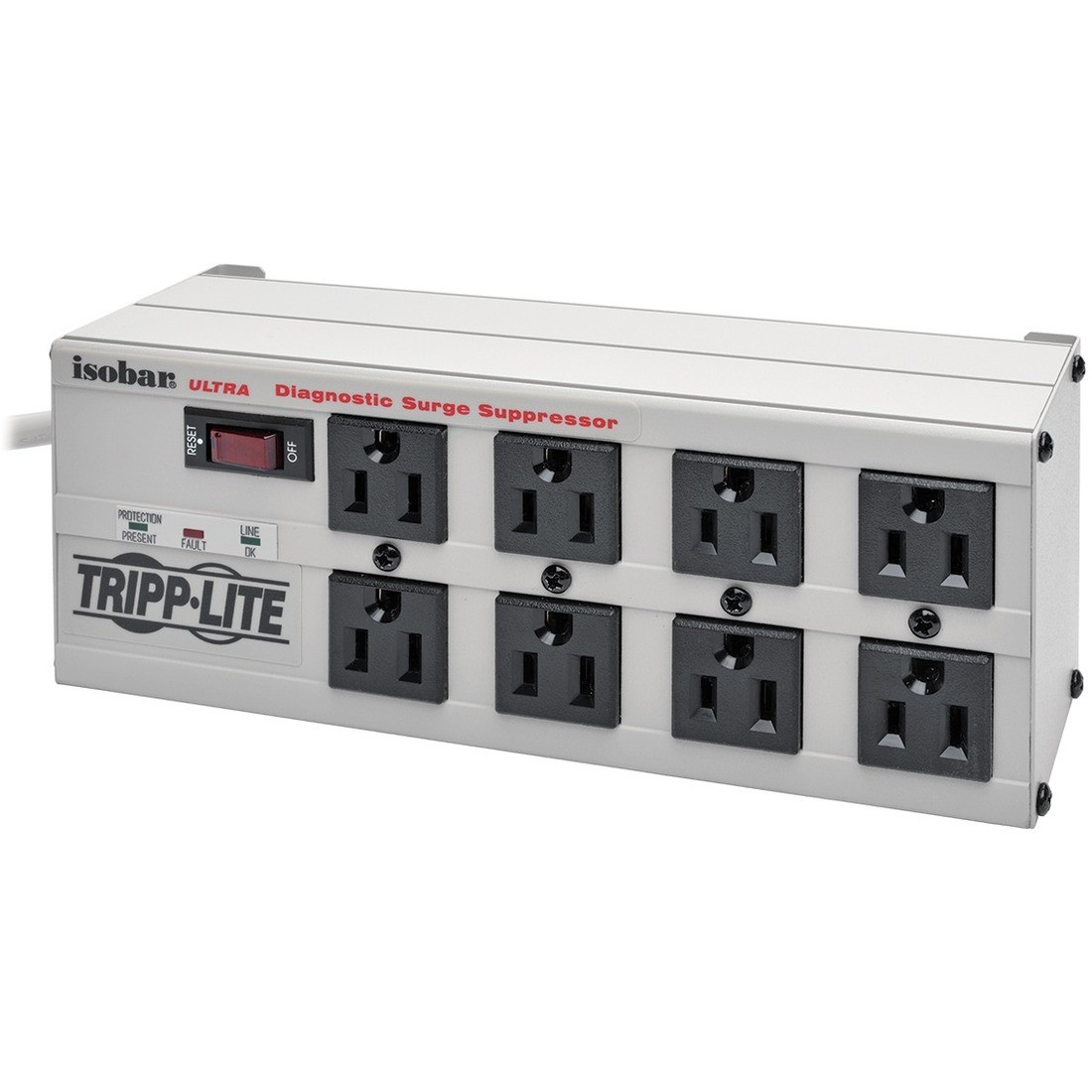 Tripplite ISOBAR8ULTRA Surge Protector 8 Outlet 3840J 12ft Metal