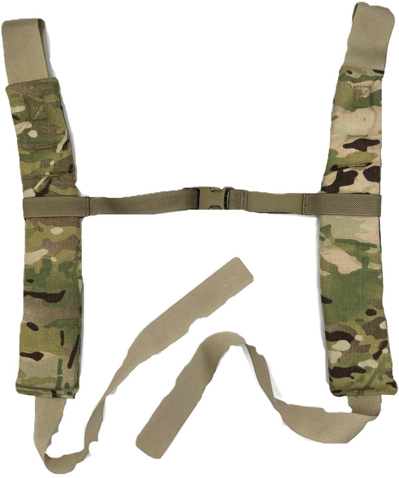 Tactical Low Profile MOLLE Shoulder Harness Padded Adjustable Straps Mulitcam