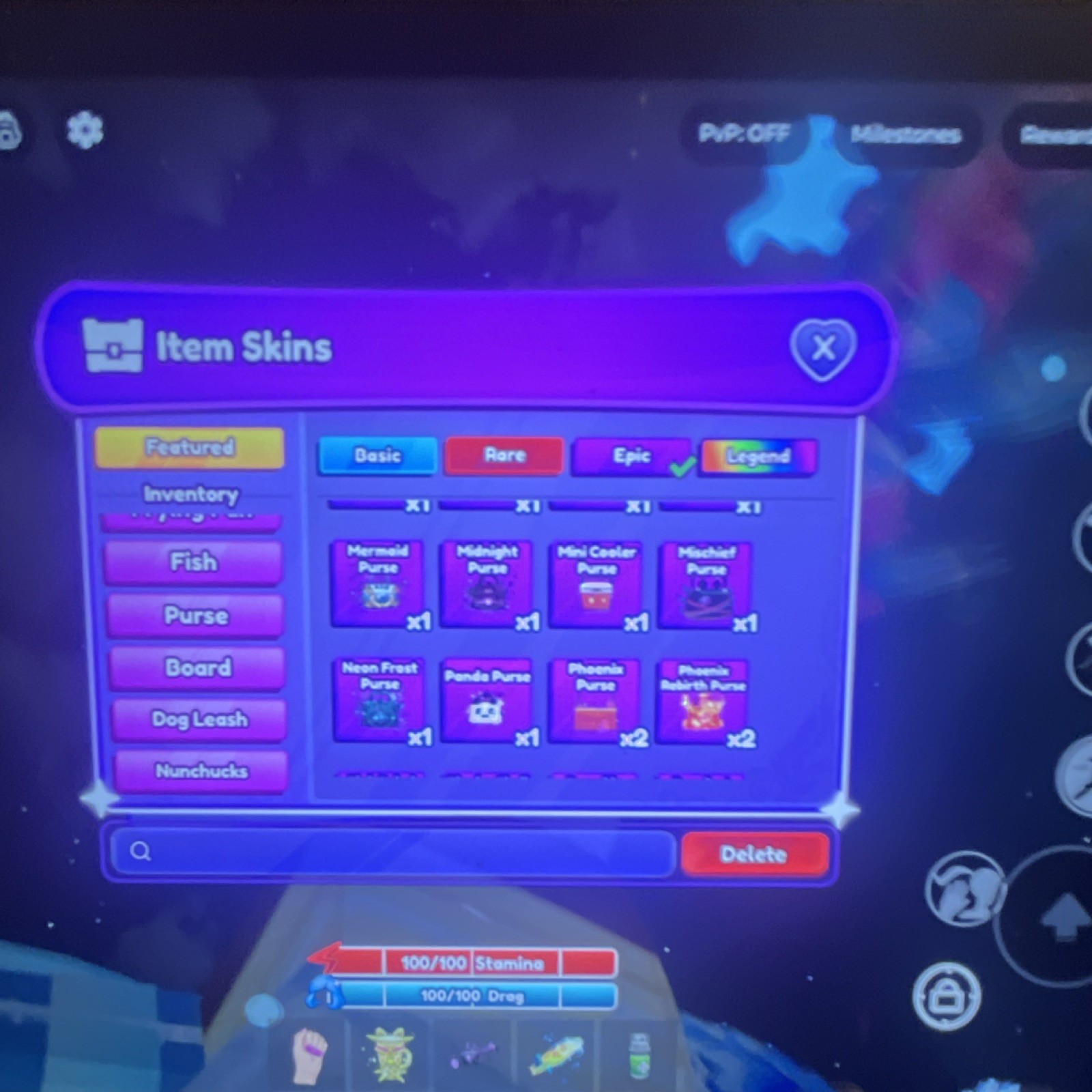 Item Skins Collection with Multiple Rarities - Knuckles, Axes, Chainsaws