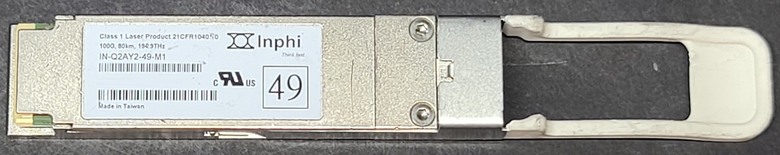Marvell Inphi Colorz IN-Q2AY2-49-M1 100G QSFP28 C-Band DWDM PAM4 80km Transceivr
