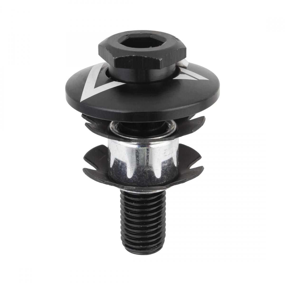 BLACK OPS BMX BIKE FREESTYLE HEADSET CAP 28.6 FS HOLLOW BOLT & STAR BLACK