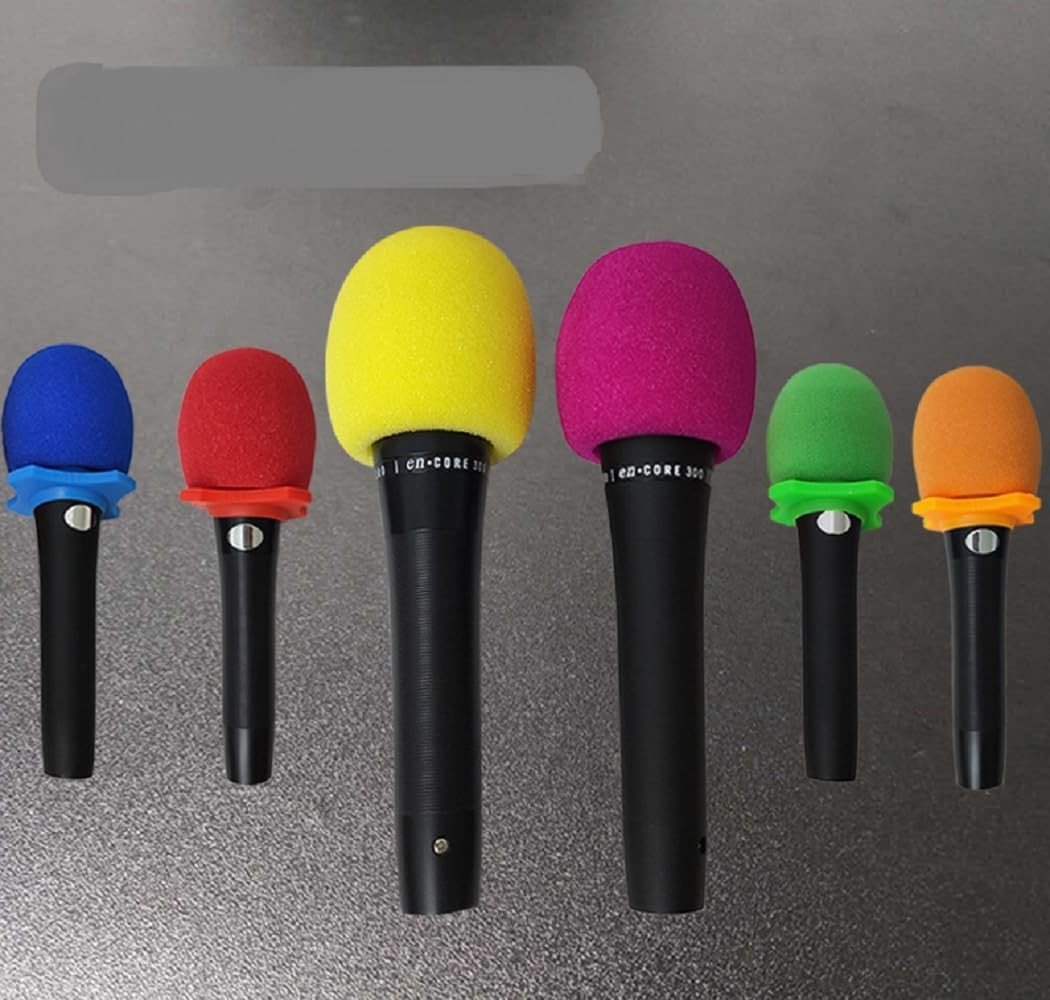 Thick Colorful Foam Microphone Covers for Handheld Mic 10 Pack
