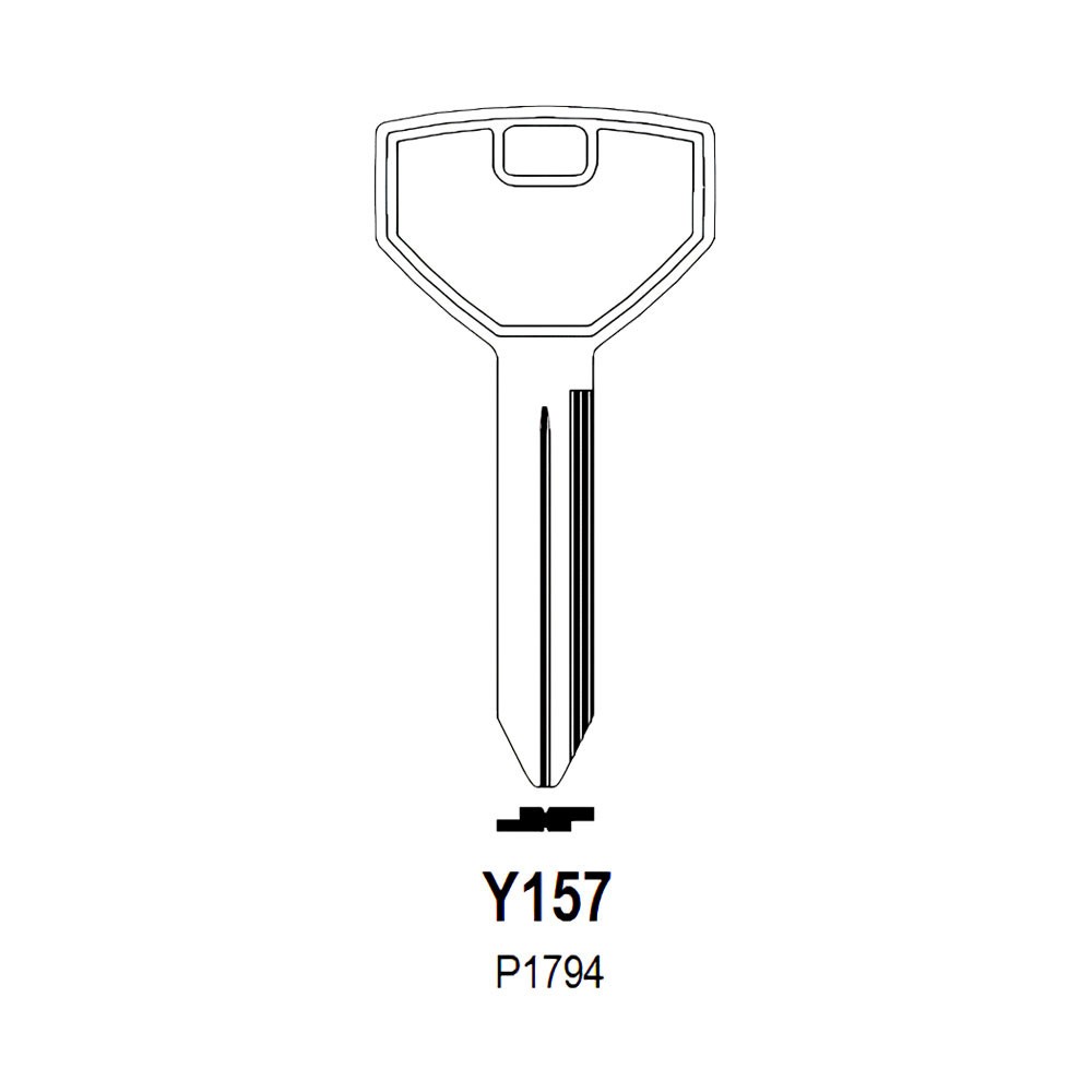 Y157 / P1794 Key Blank Nickel