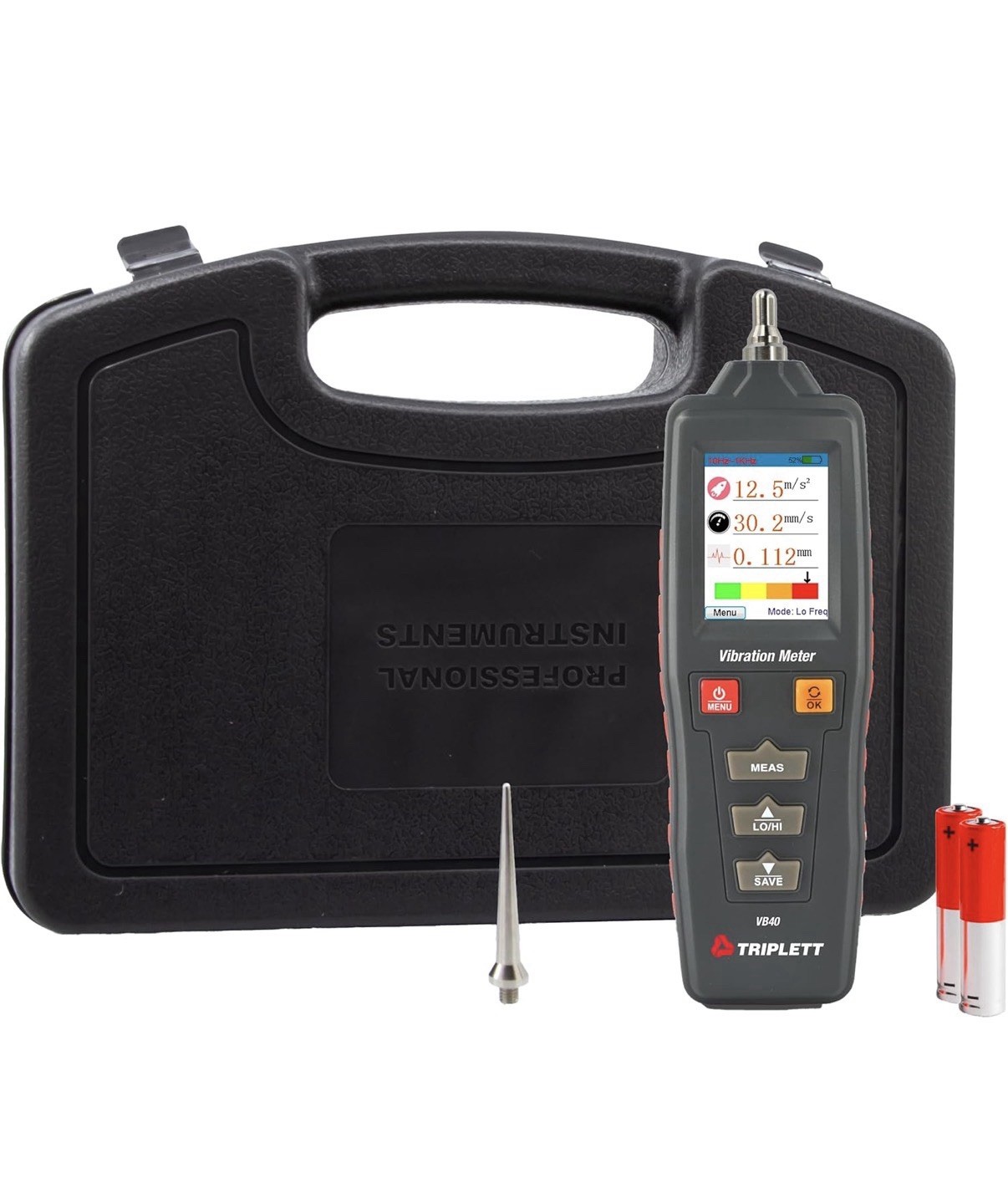Triplett VB40 Vibration Meter and Datalogger - Acceleration, Velocity (RMS), ...