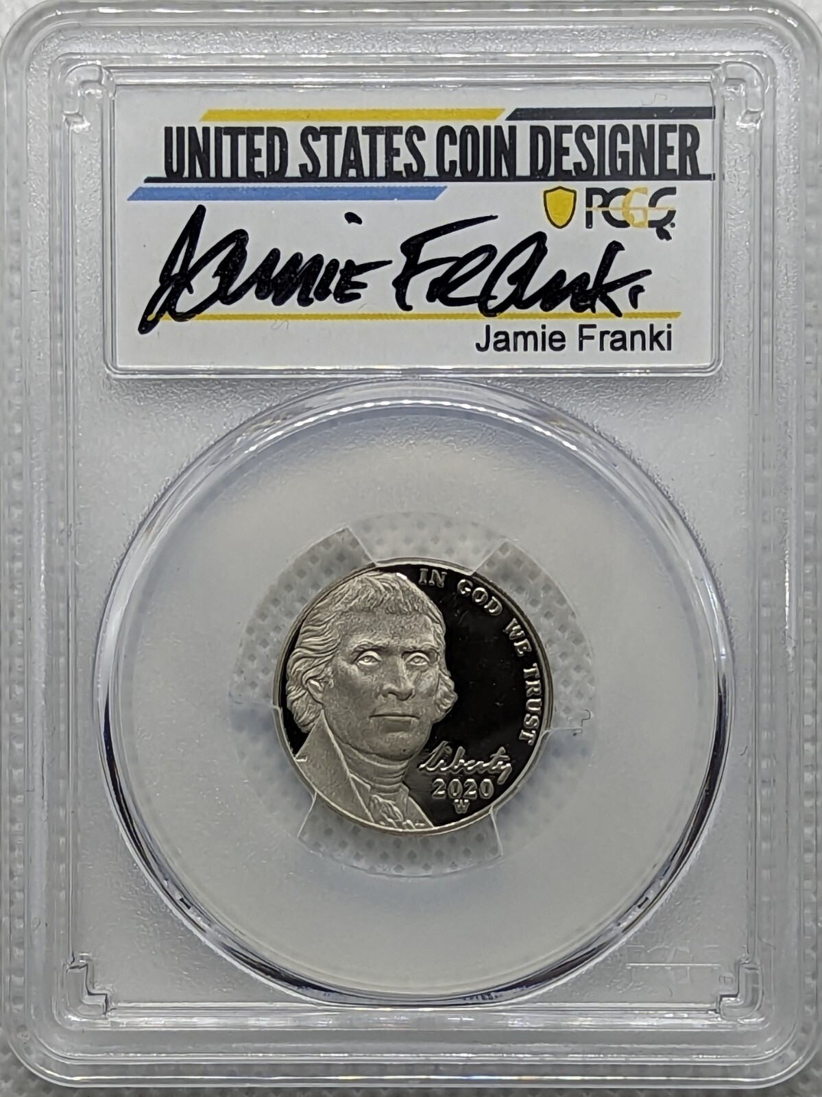 2020 Proof W Nickel PCGS PR70 First Day of Issue - Jamie Franki label