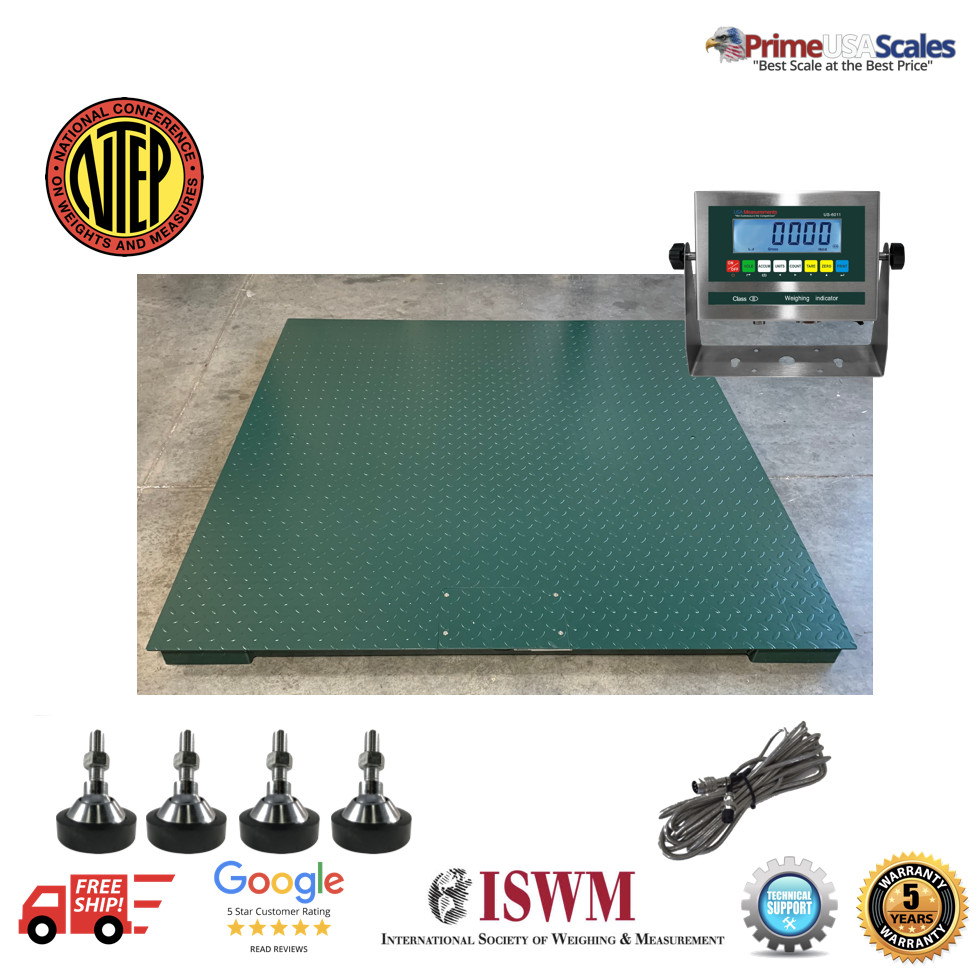USA Measurements US-TB4848-10K NTEP Heavy Duty Pallet Scale 4'x4' 10,000 lb