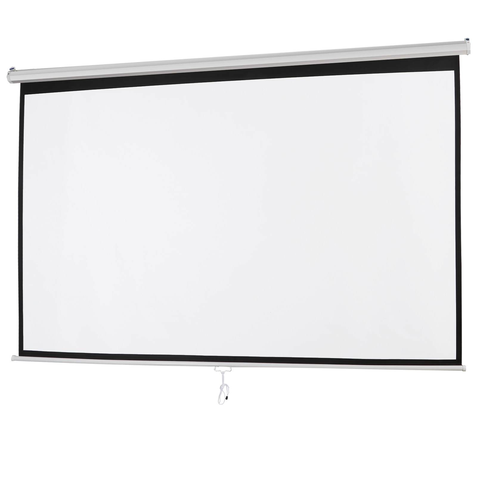 100"Manual Projection Screen Pull Down 16:10 HD Projector 4K Widescreen for Home