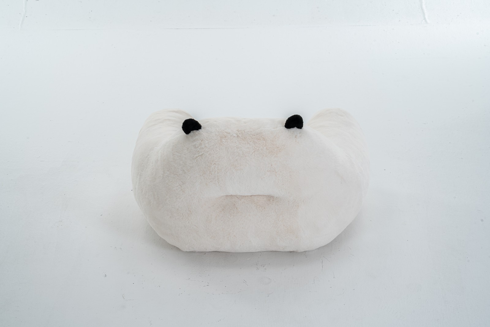 Panda-shaped beanbag chair, crafted from soft plush fabric, suitable for bedroo
