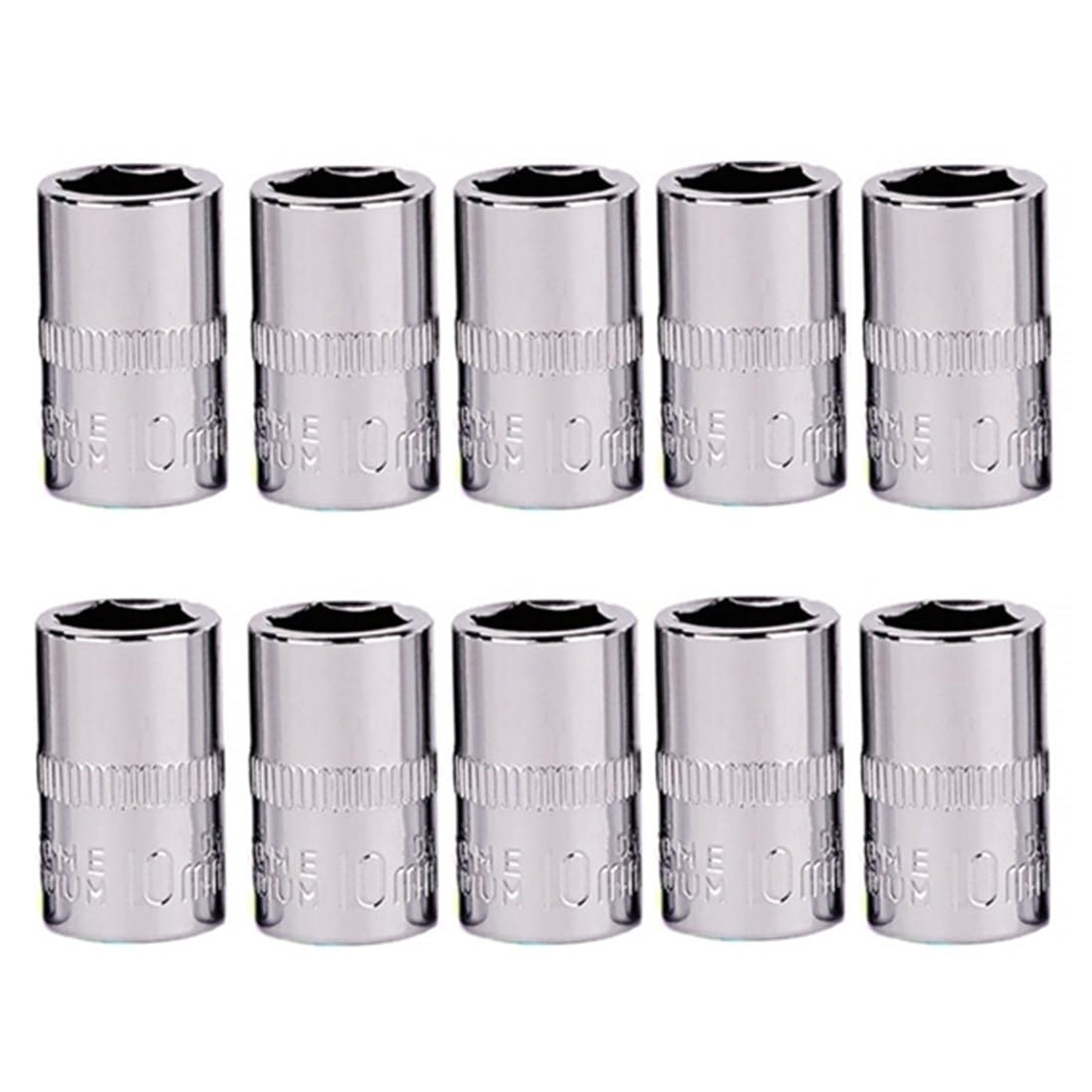 Shallow Socket 1/4 Inch Drive 10mm 6 Point -10pcs