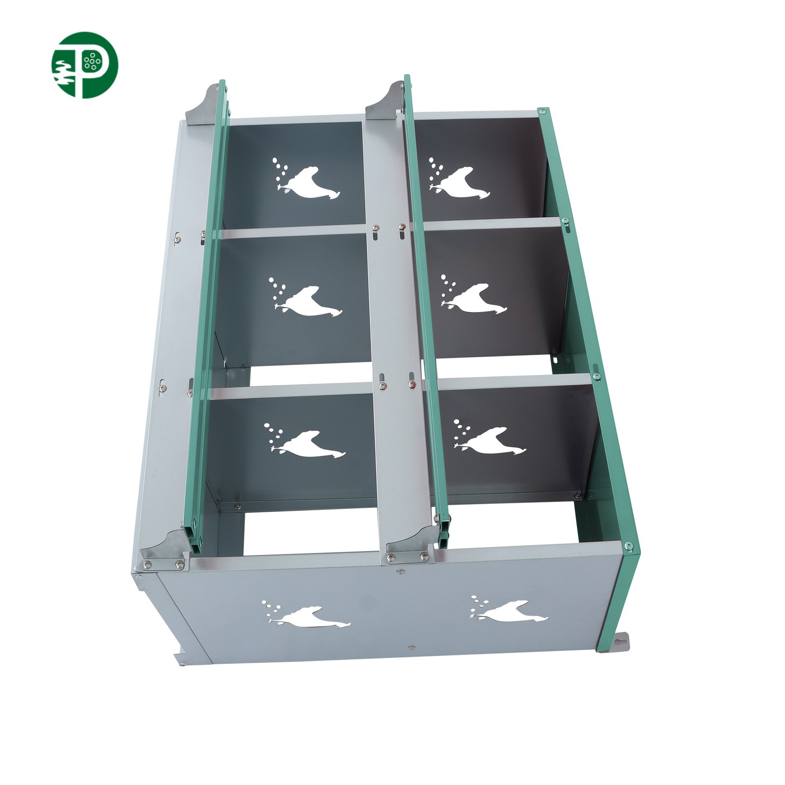 6 Compartment Poultry Nest Box Wall Mount For Hens Metal Chicken Nesting Boxes