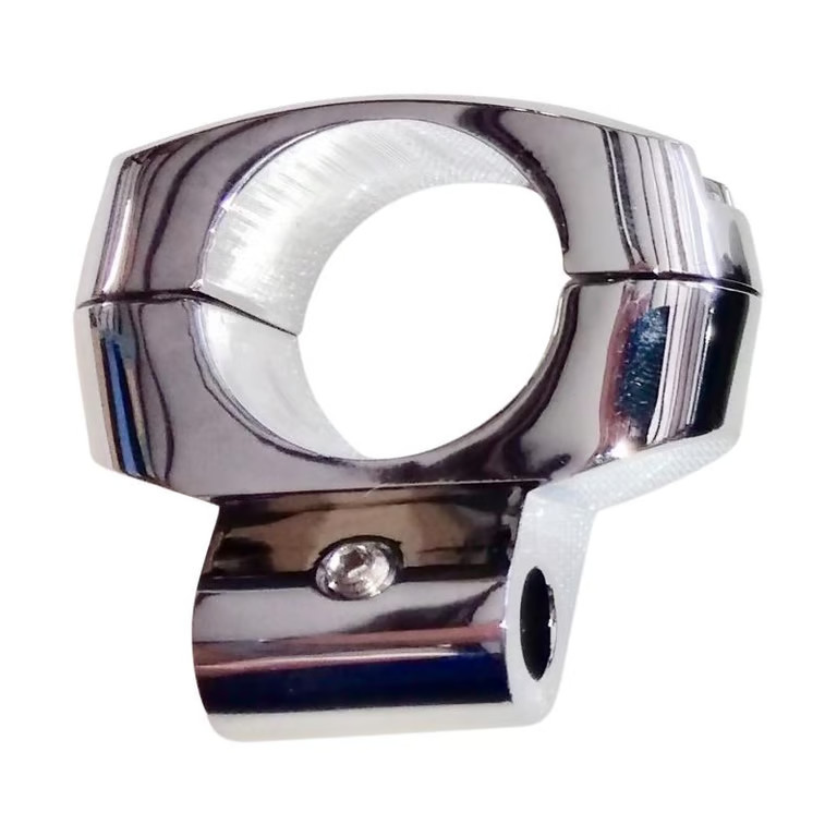 Ultracool 1in. Handlebar LED Clamp - Chrome Motorcycle Street Bike AC-20C