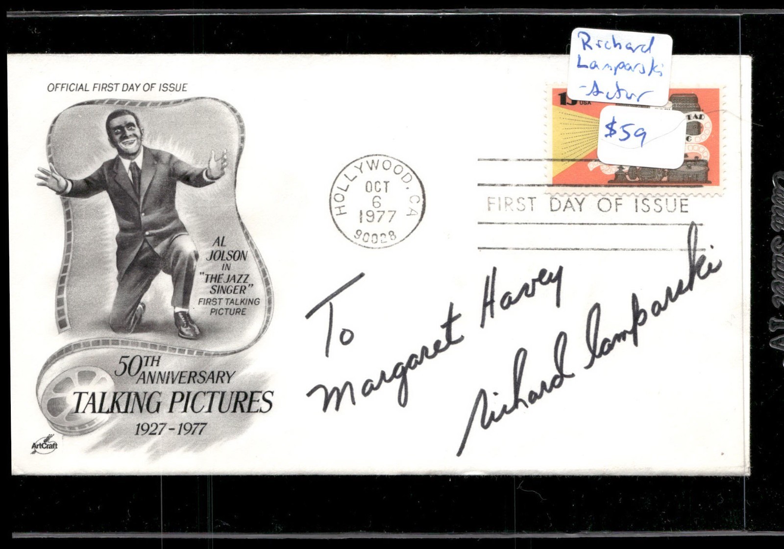 Richard Lamporski Signed 1st Day Cover AUTO -Over 1000 First Day Autos 4 sale