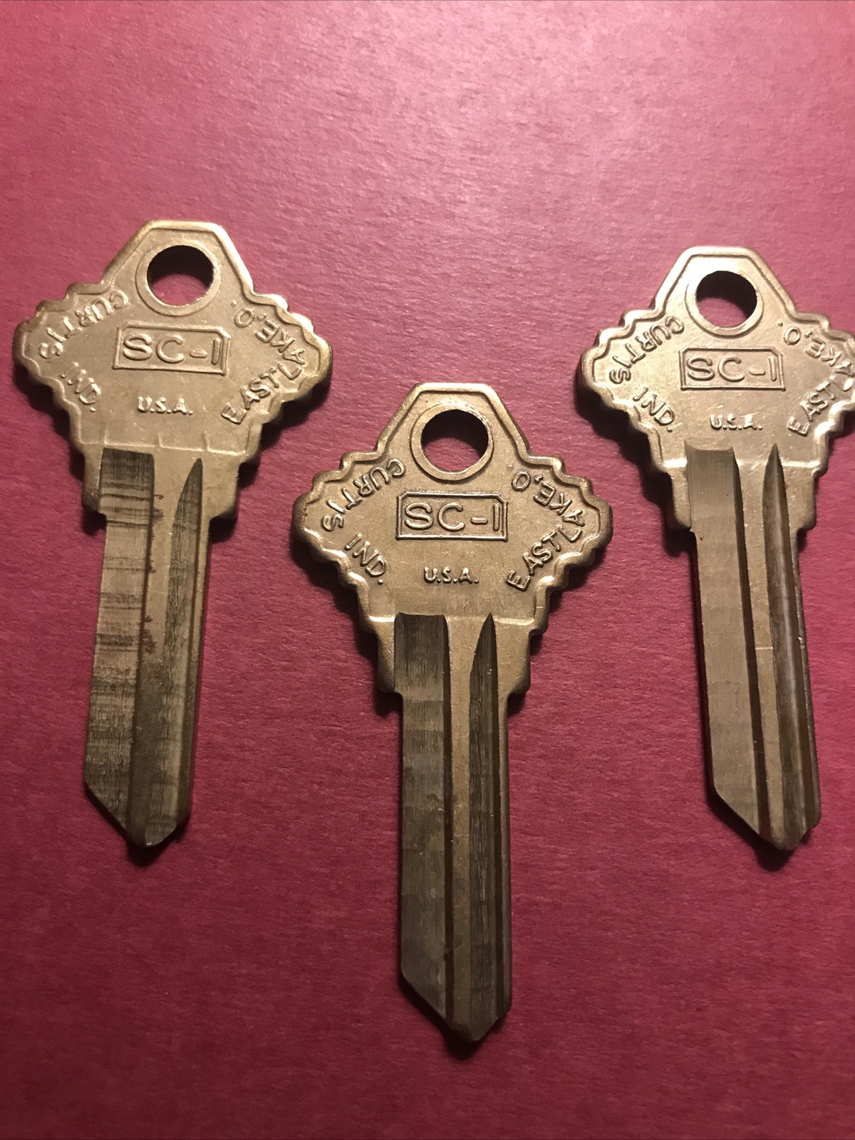 Curtis brand key blanks SC1    SC-1  set of 3                            [kb1]