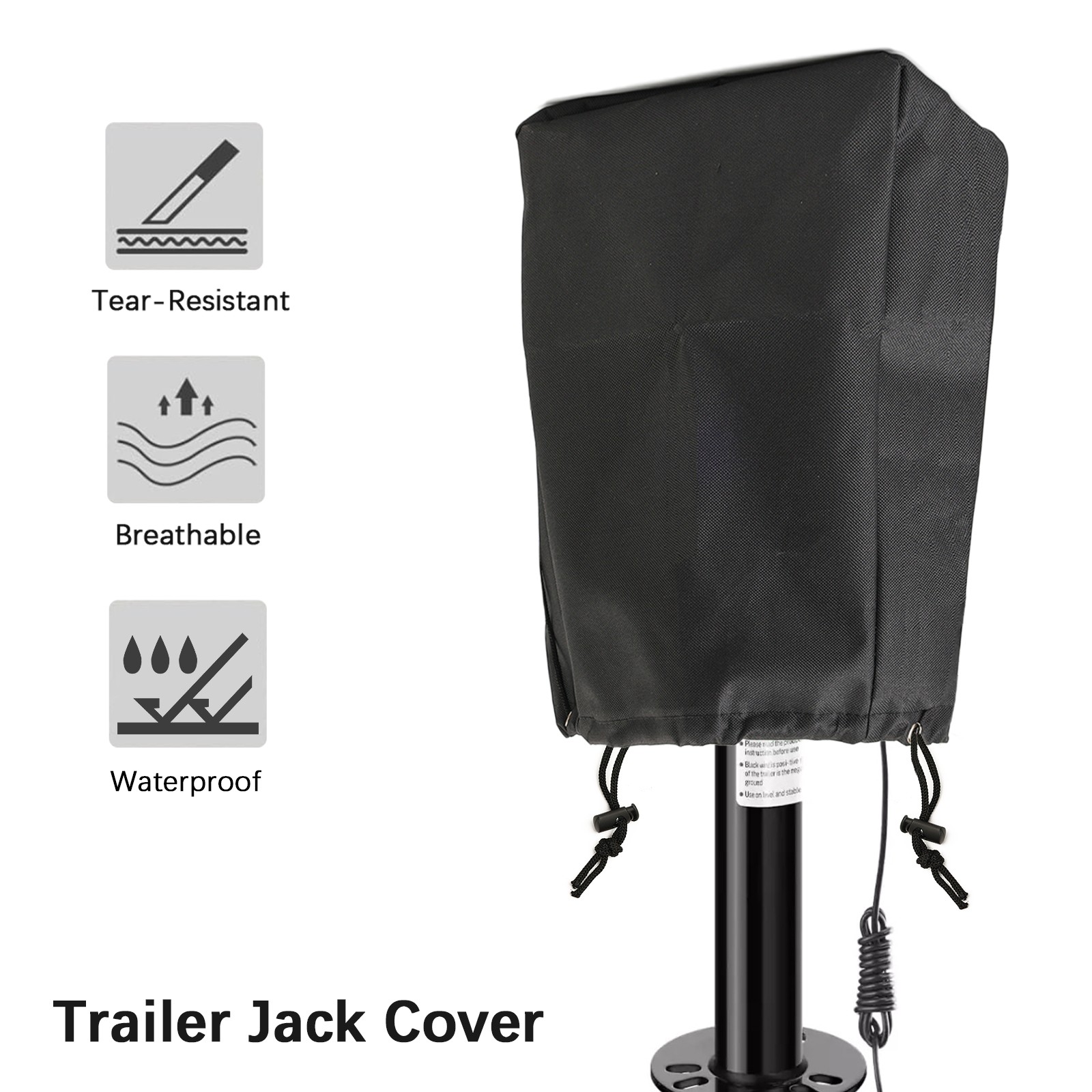 Trailer Jack Cover Caravan Camping Weatherproof Electric Tongue Jack Cover US