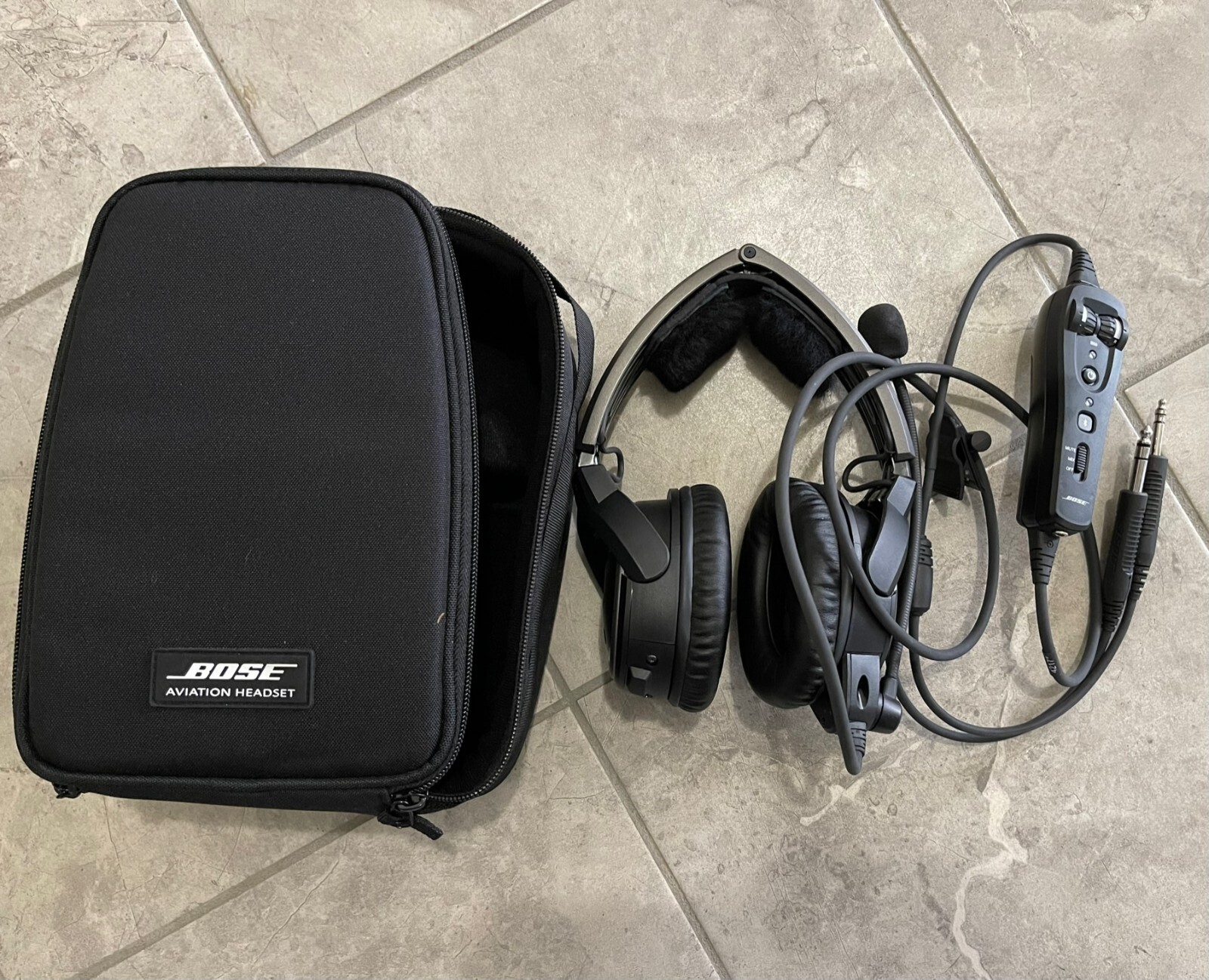 Bose A20 Aviation Headset with Bluetooth and Dual Plug Cable Black