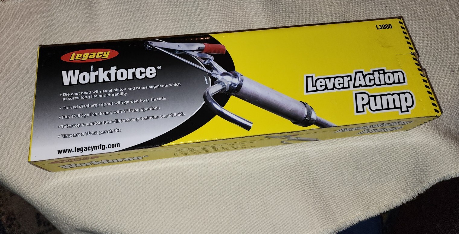 NEW Legacy Workforce Lever-Action Barrel Pump L3000 55 Gallon 2" Bung