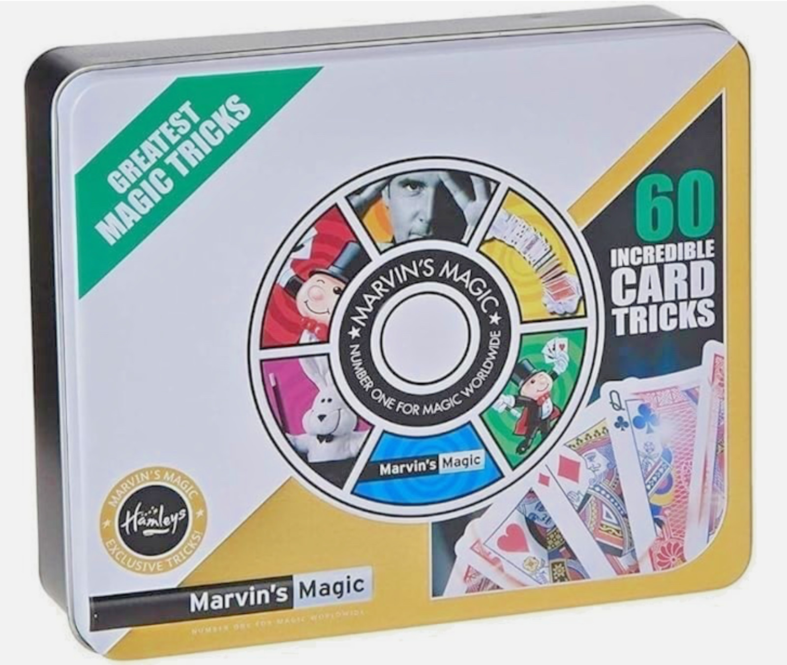 MARVINS MAGIC Card Tricks Tin Set 60 Incredible Magicians Set Hamleys 2017