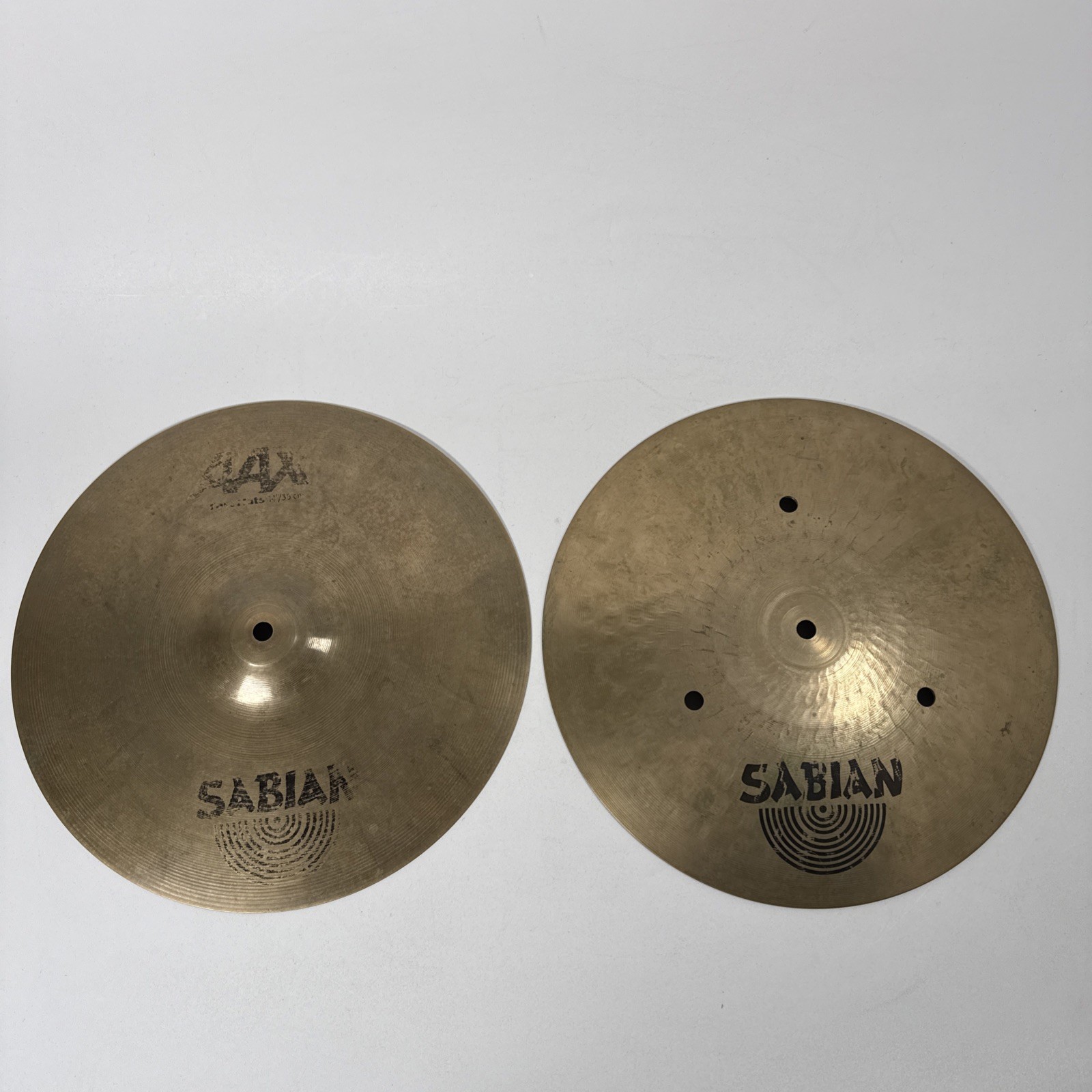 Sabian AAX 14” Fast Hats Hi-Hat Cymbal Pair No Cracks No Keyholing