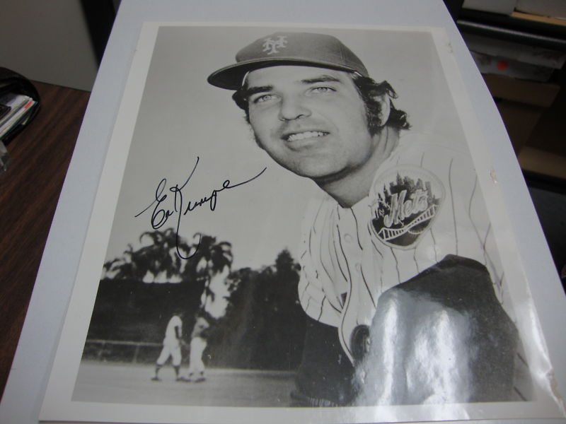 NEW YORK METS ED KRANEPOOL AUTOGRAPHED PHOTO GOOD CONDITION MLB BASEBALL