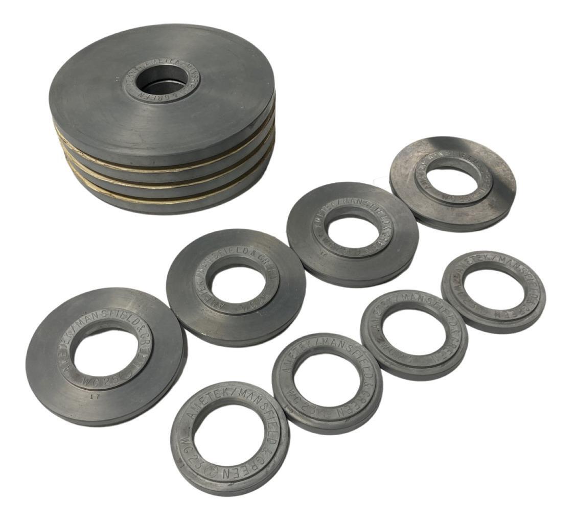 Ametek Mansfield R-30 12 Dead Weight Test Set (4) WG27 (4) WG25 (4) WG23 w/ Case