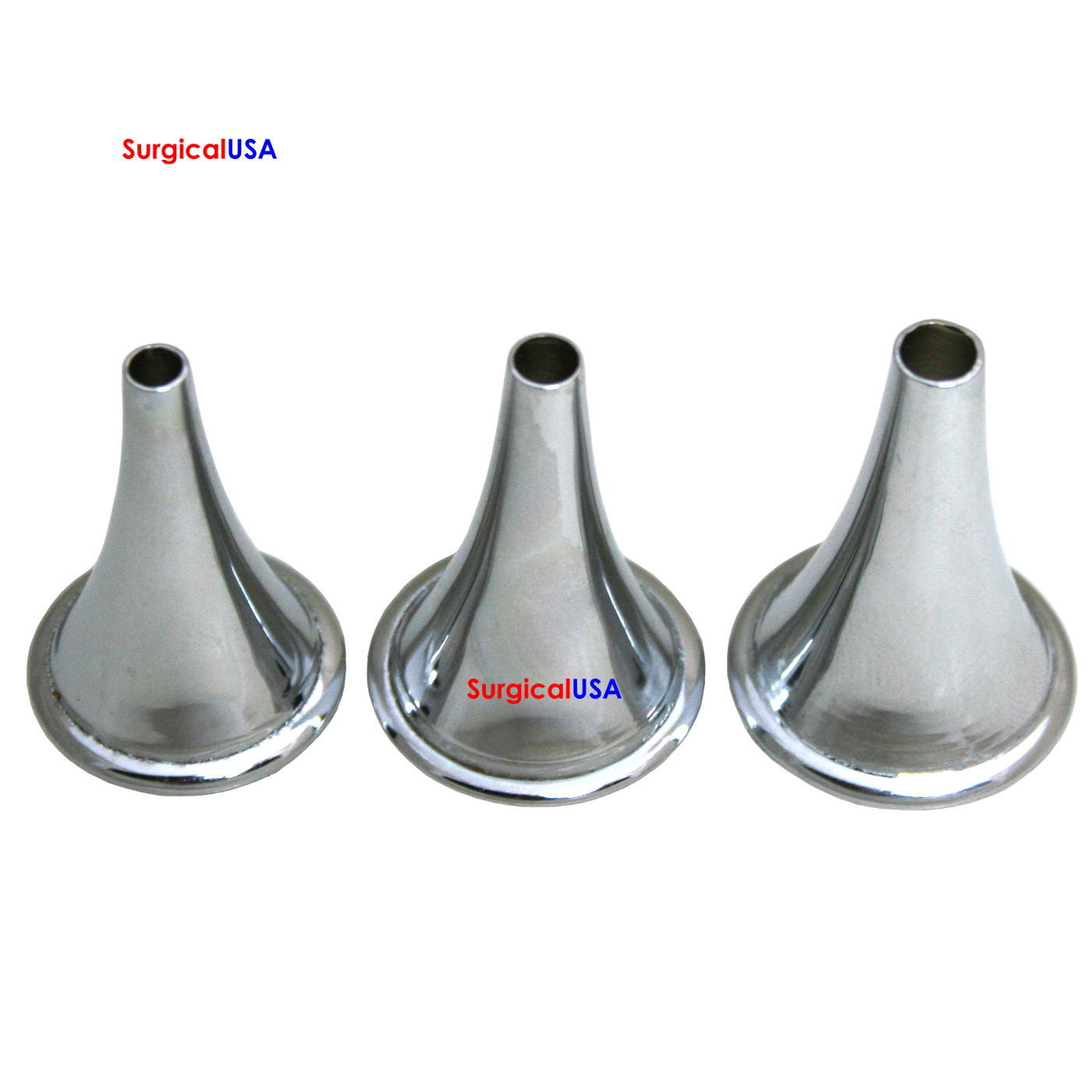 Toynbee Ear Specula Set of 3 Round Sizes 4 5 6mm Chrome Plated