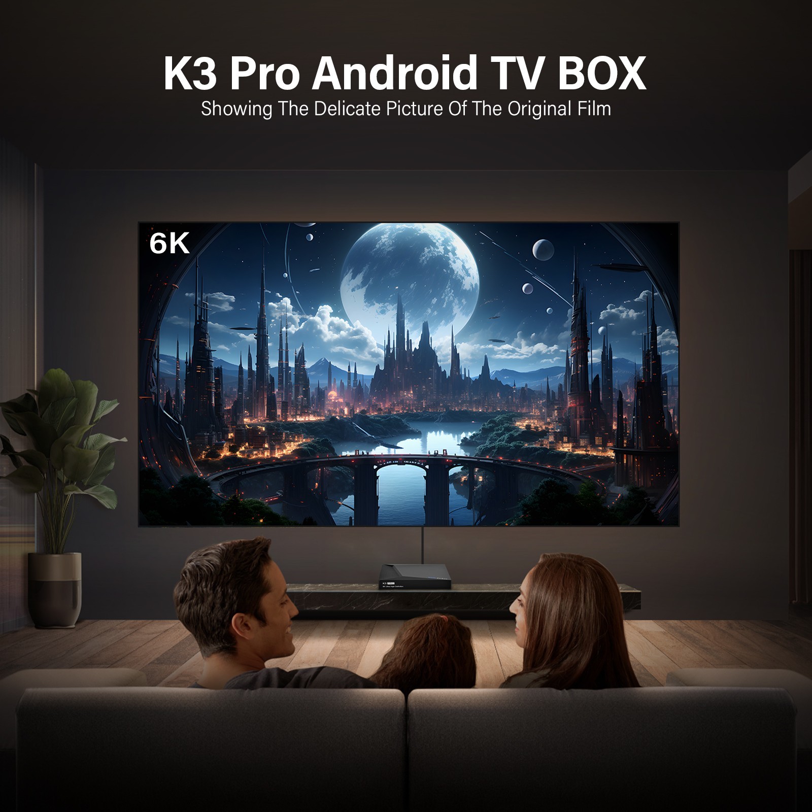 2026 Newest K3 PRO TV Box 6K Ultra HD Satellite-Receiver, Ram 4GB+32GB with WiFi