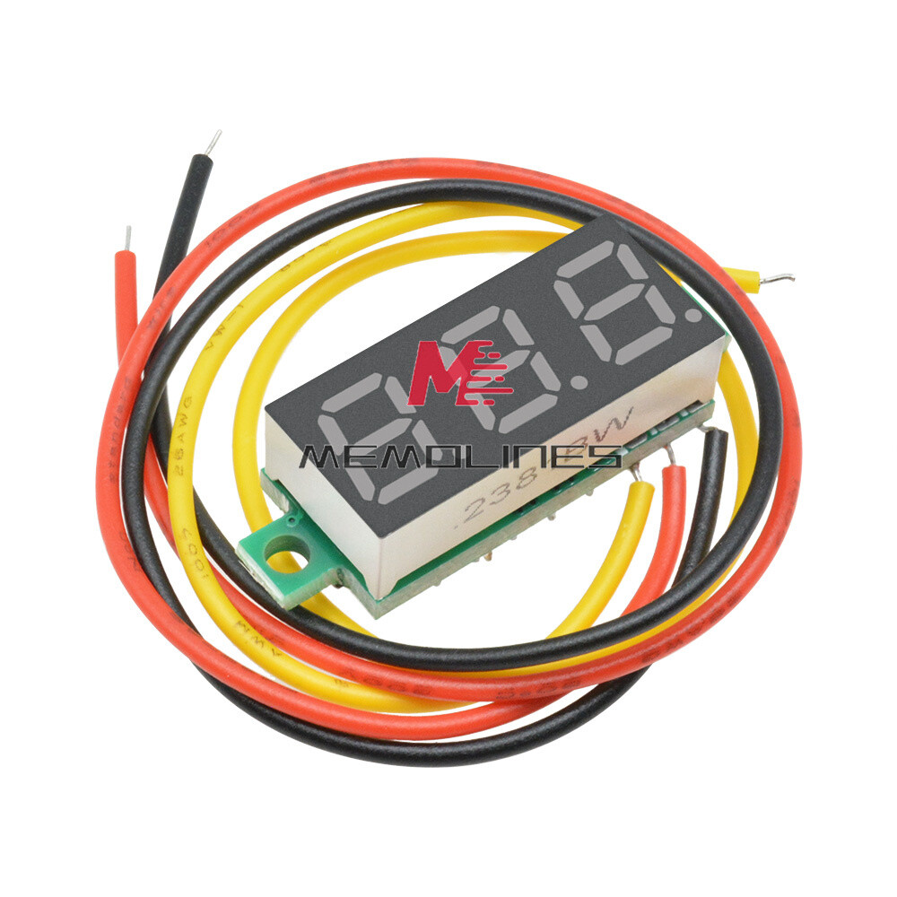 10 PCS Mini DC 0-100V 0.28" 3-Digital Voltmeter LED Voltage Panel Meter 3-Wires