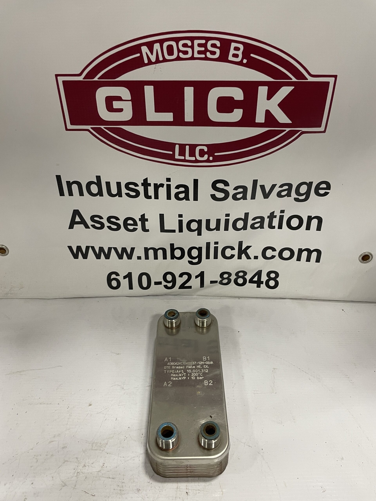 4080424C1040037-12M-GB4A Brazed Aluminum Plate Heat Exchanger 145psi