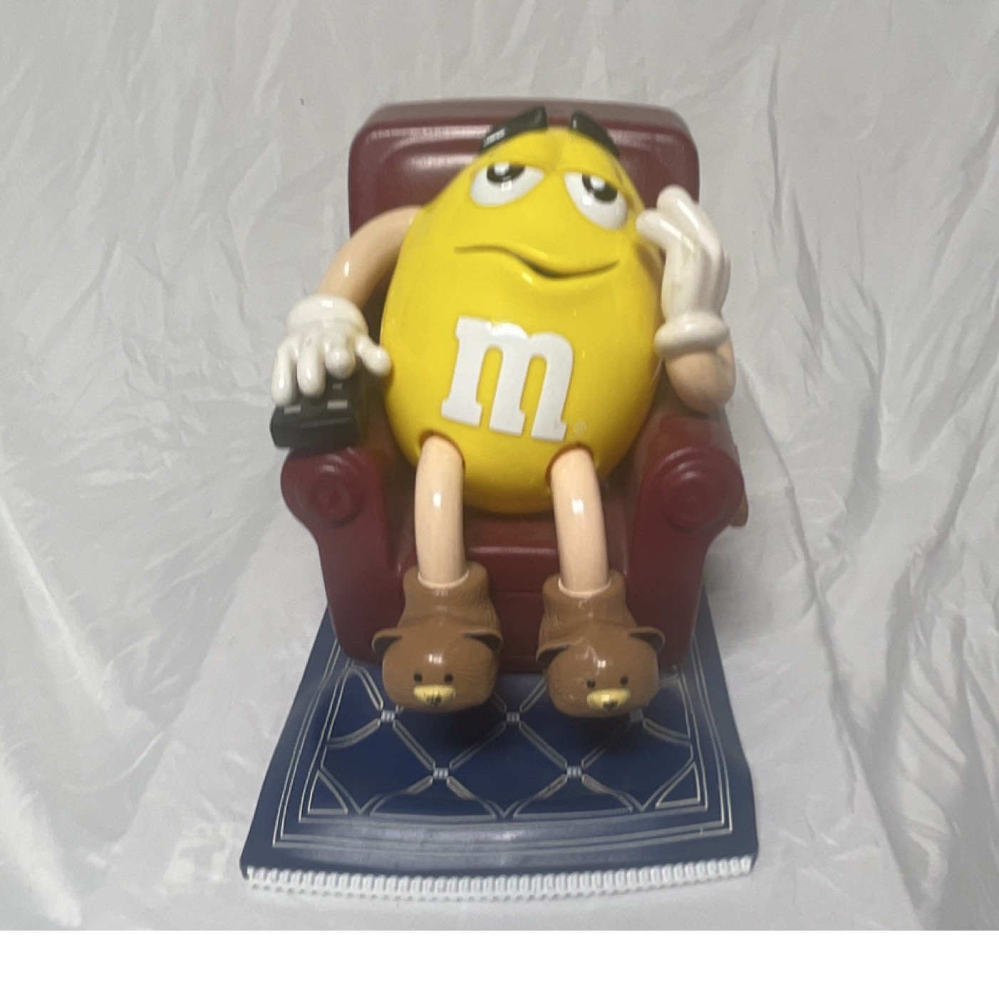 M&M's Yellow Character Figurine Reclining Chair Collectible Advertising Display