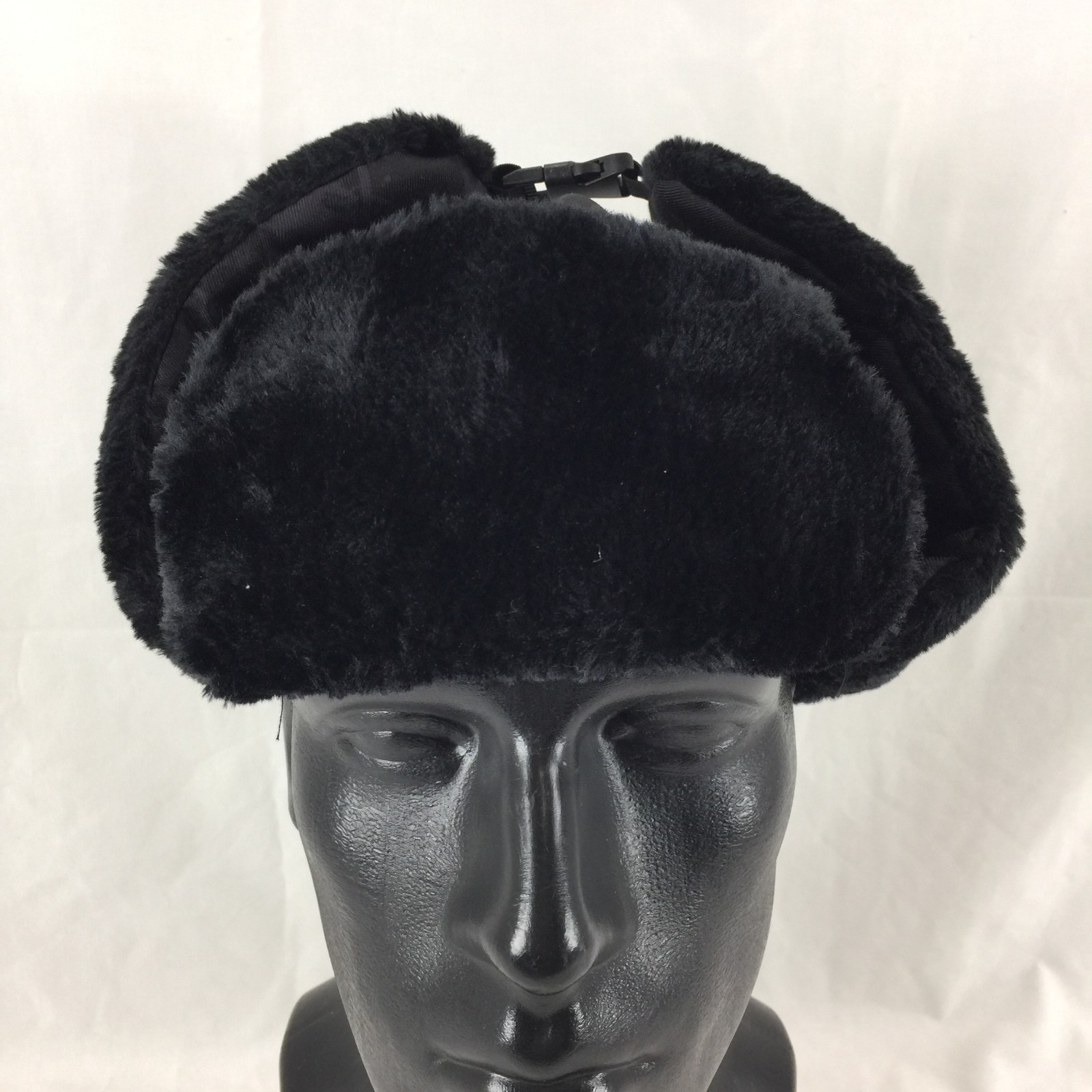 Salt Armour SA Trapper Hat Fur Lined Black Blackout American Flag One Size