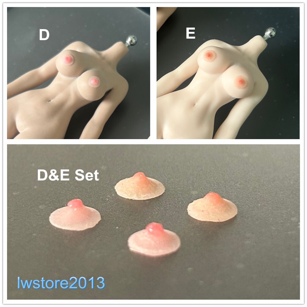 1:12 Silicone Nipple Breast Chest Patches For 6" Female TBL Figure Body No Glue