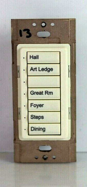 Lutron STWD-7B-BI (Biscuit) HomeWorks SeeTouch 7 Scene/ Button Switch 258