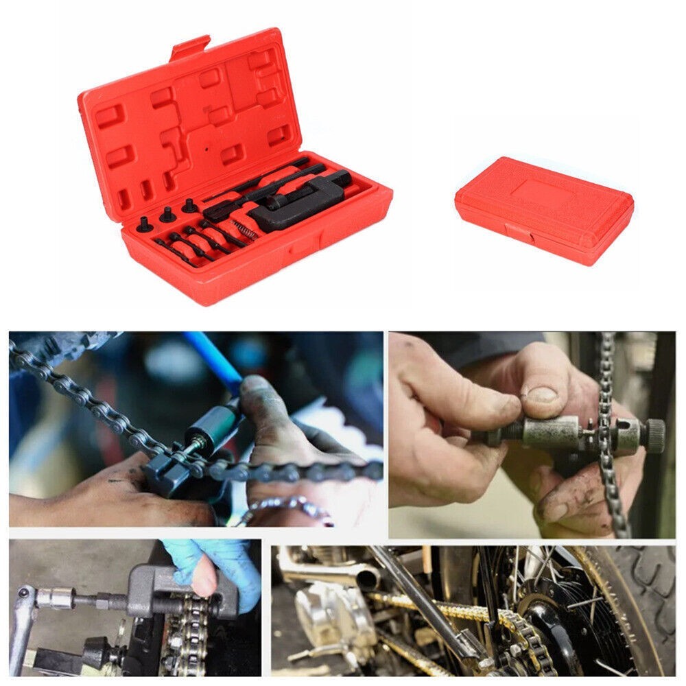 13X Steel Motorcycle Chain Breaker Riveting Cutter Cam Drive Link Repair Tools