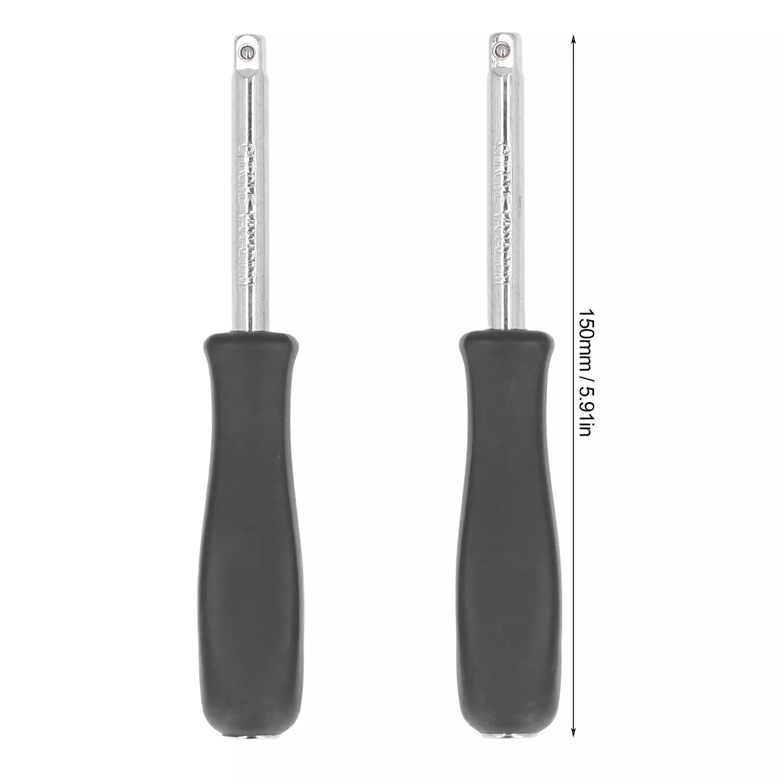 2 Pack 6" 1/4" Drive Spinner Screwdriver Handle Socket Nut Driver Extension Tool