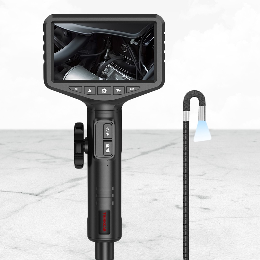Water/Oil Resistant Endoscope Dual-Lens Inspection Camera w/6 Adjustable LEDs