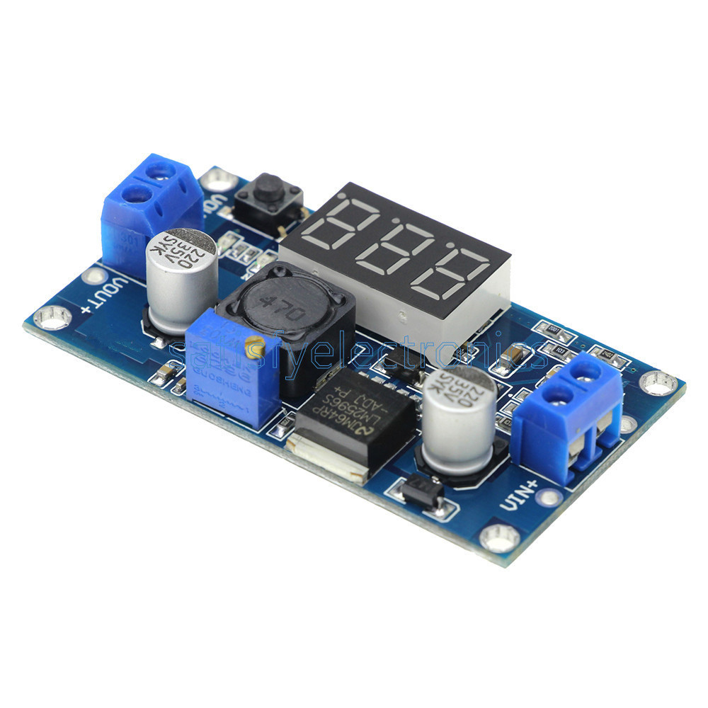 LM2596 Buck Step-down Power Converter Module DC 2.5~40 to 1.25-35V LED Voltmeter