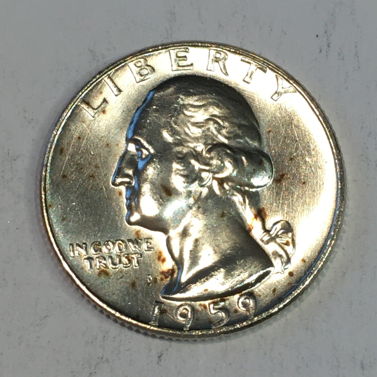1959-D Silver Washington Quarter - Orig Uncirculated - High Quality Scans #P700