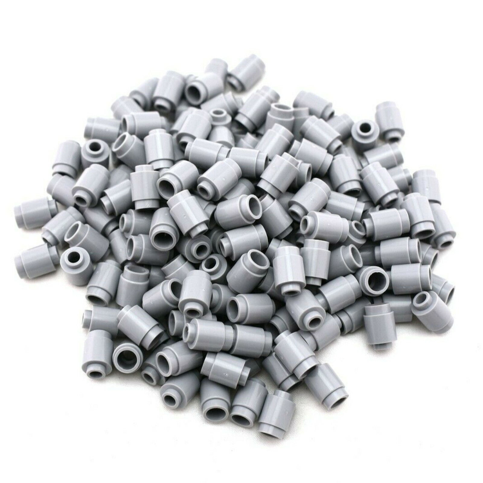 TCM BRICKS Light Bluish Gray 1x1 Round Brick Open Stud X100 Compatible Parts