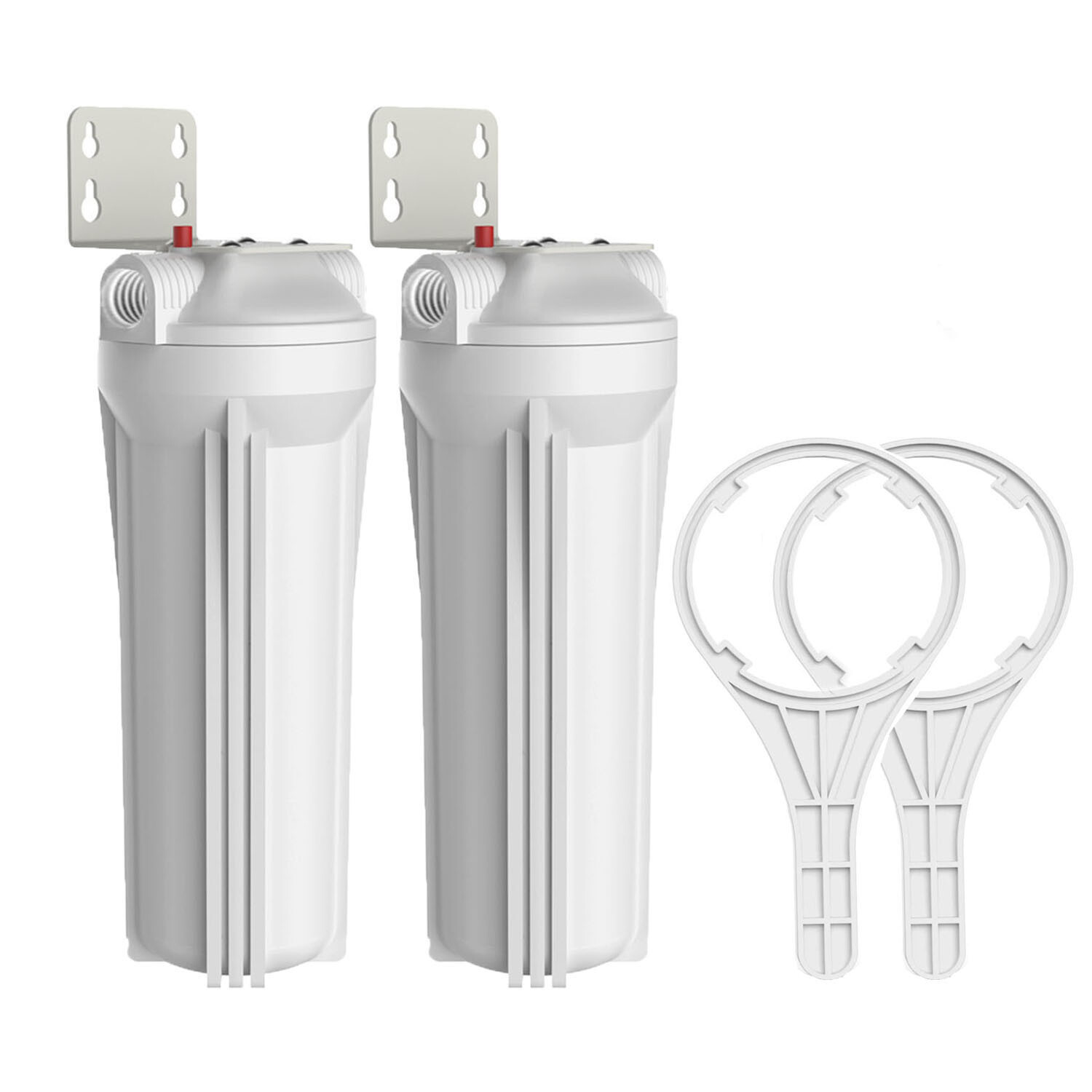 2 Pack 10 Inch Whole House Water Filter Housing for 10" x 2.5" Filters RO System