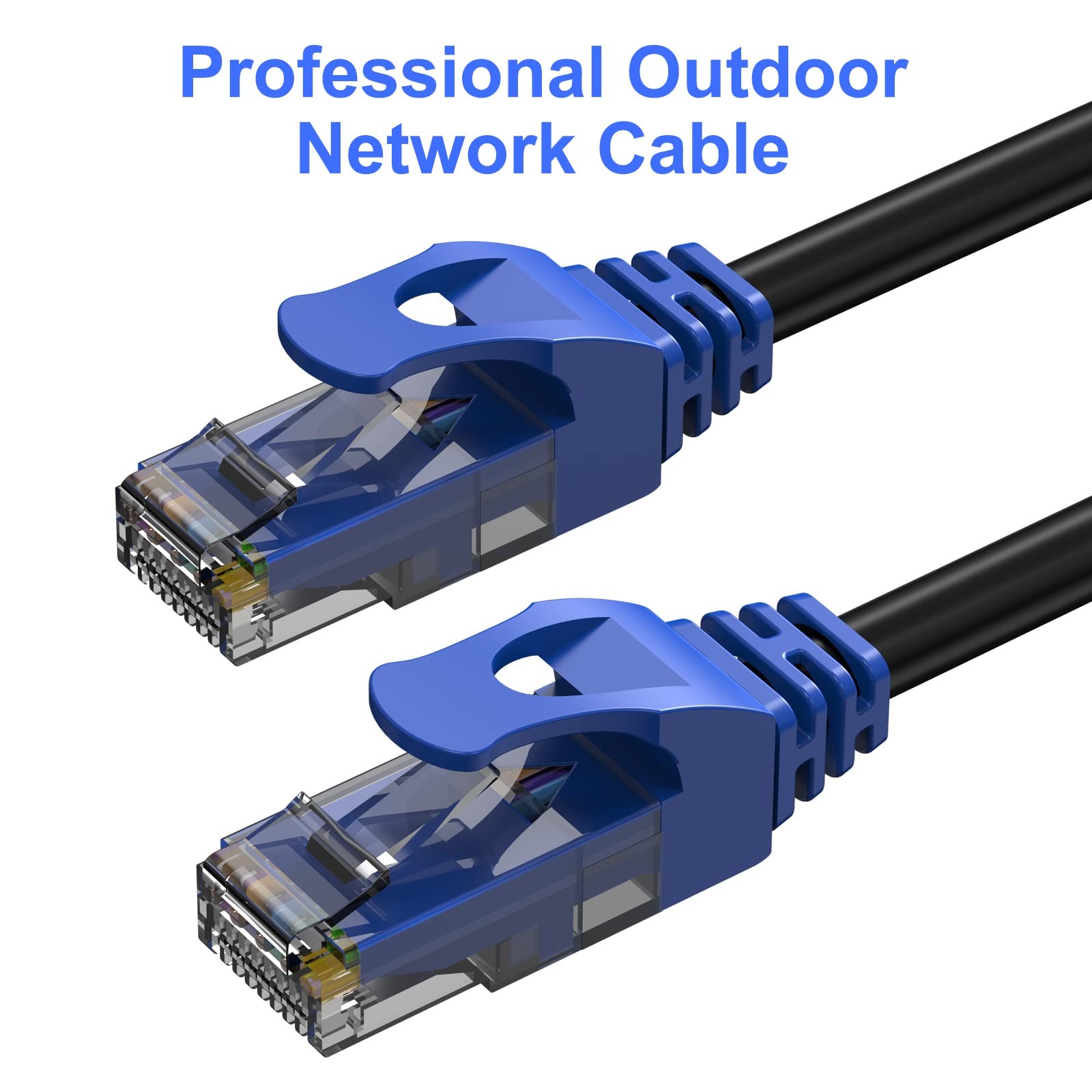 150FT Cat6 Outdoor Ethernet Cable In-Ground Heavy Duty Direct Burial 24AWG CC...