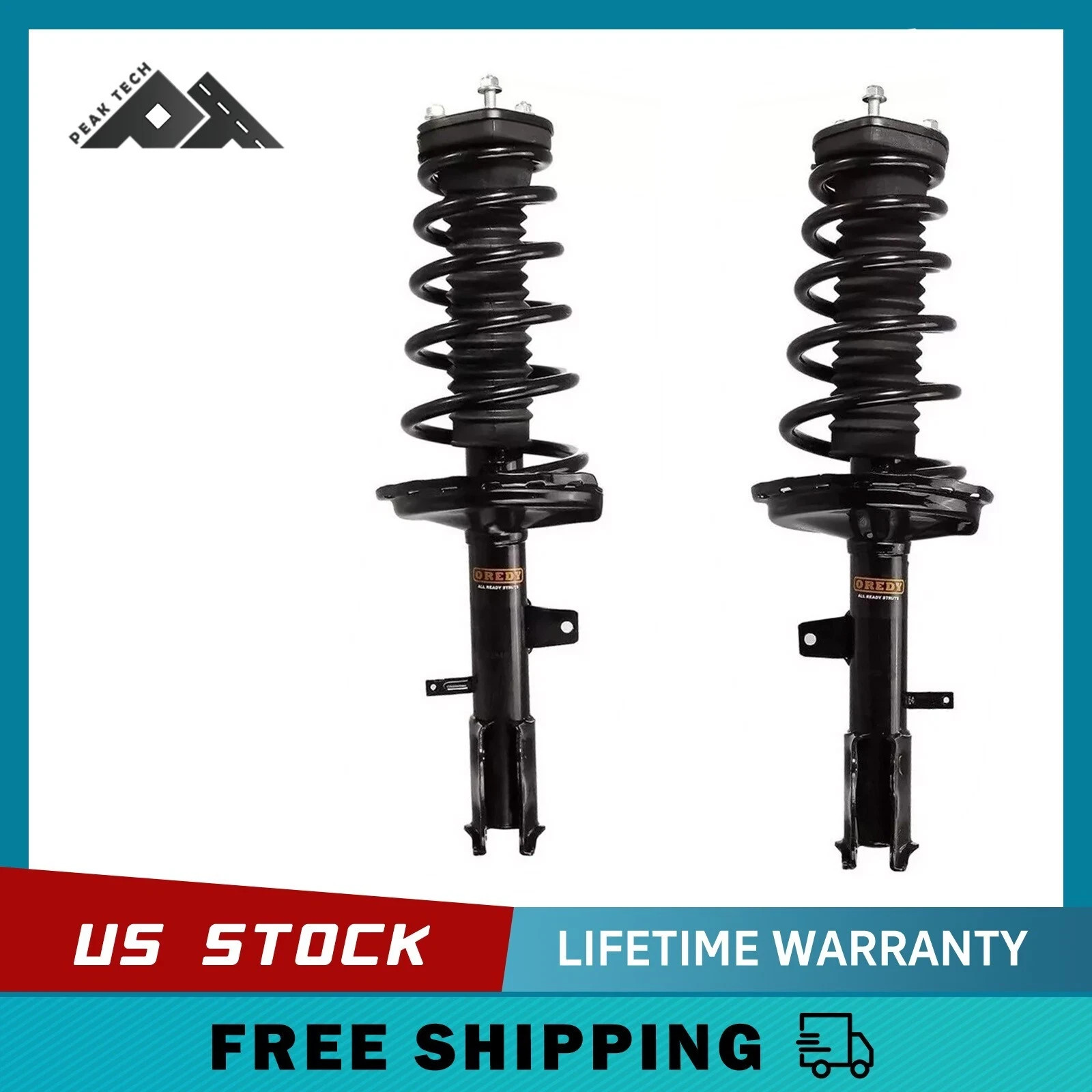 Pair Rear Struts for AWD Lexus RX330 RX350 RX400h Toyota Highlander 2004 - 2007