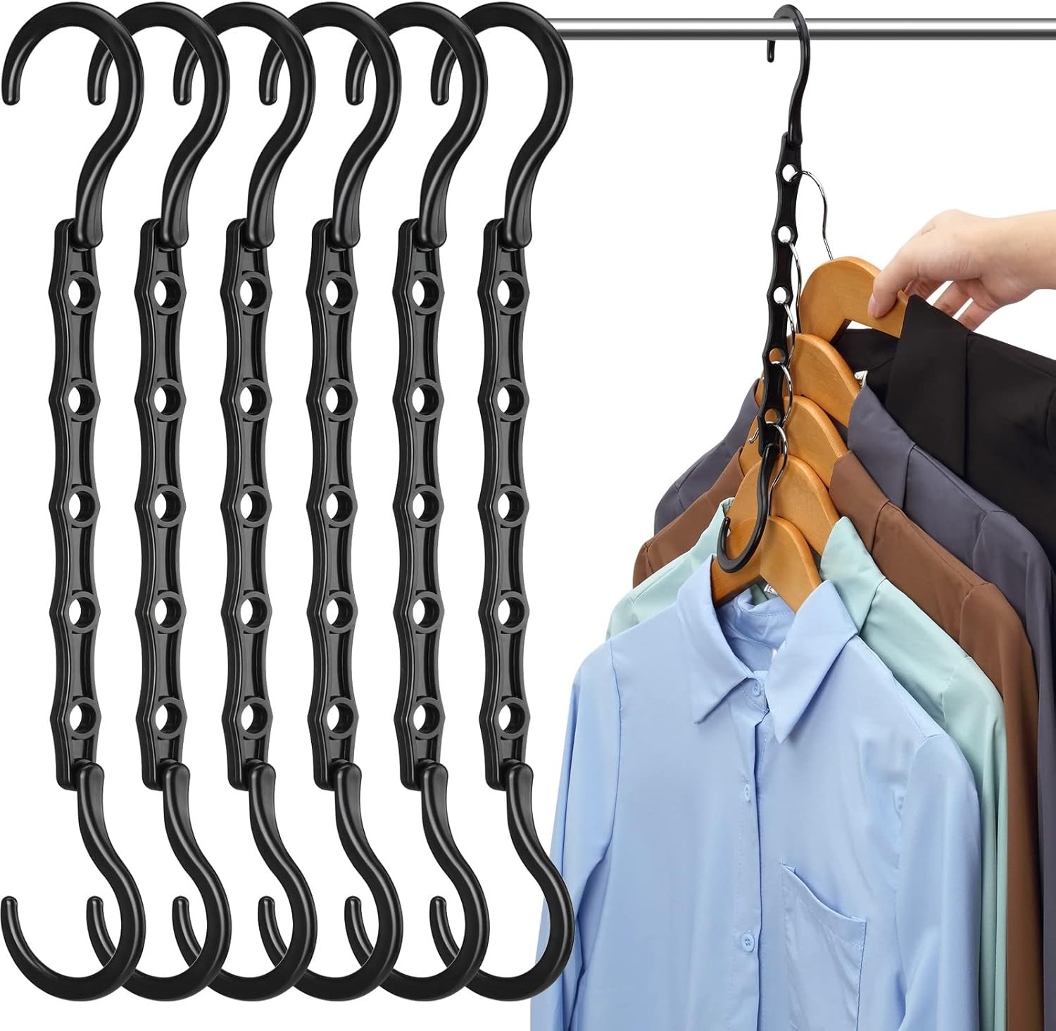 Magic Hangers Space Saving Closet 6 Pack