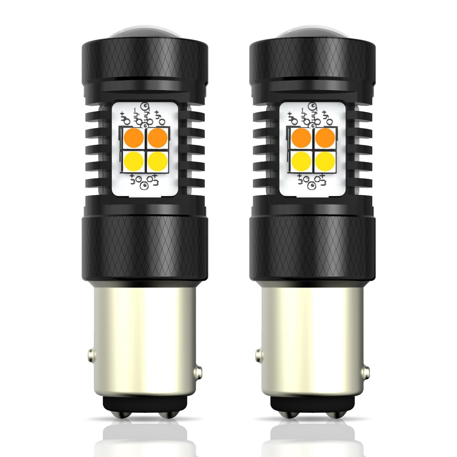 AUXITO 1157 Switchback LED Front Turn Signal Parking DRL Light Bulbs Error Free