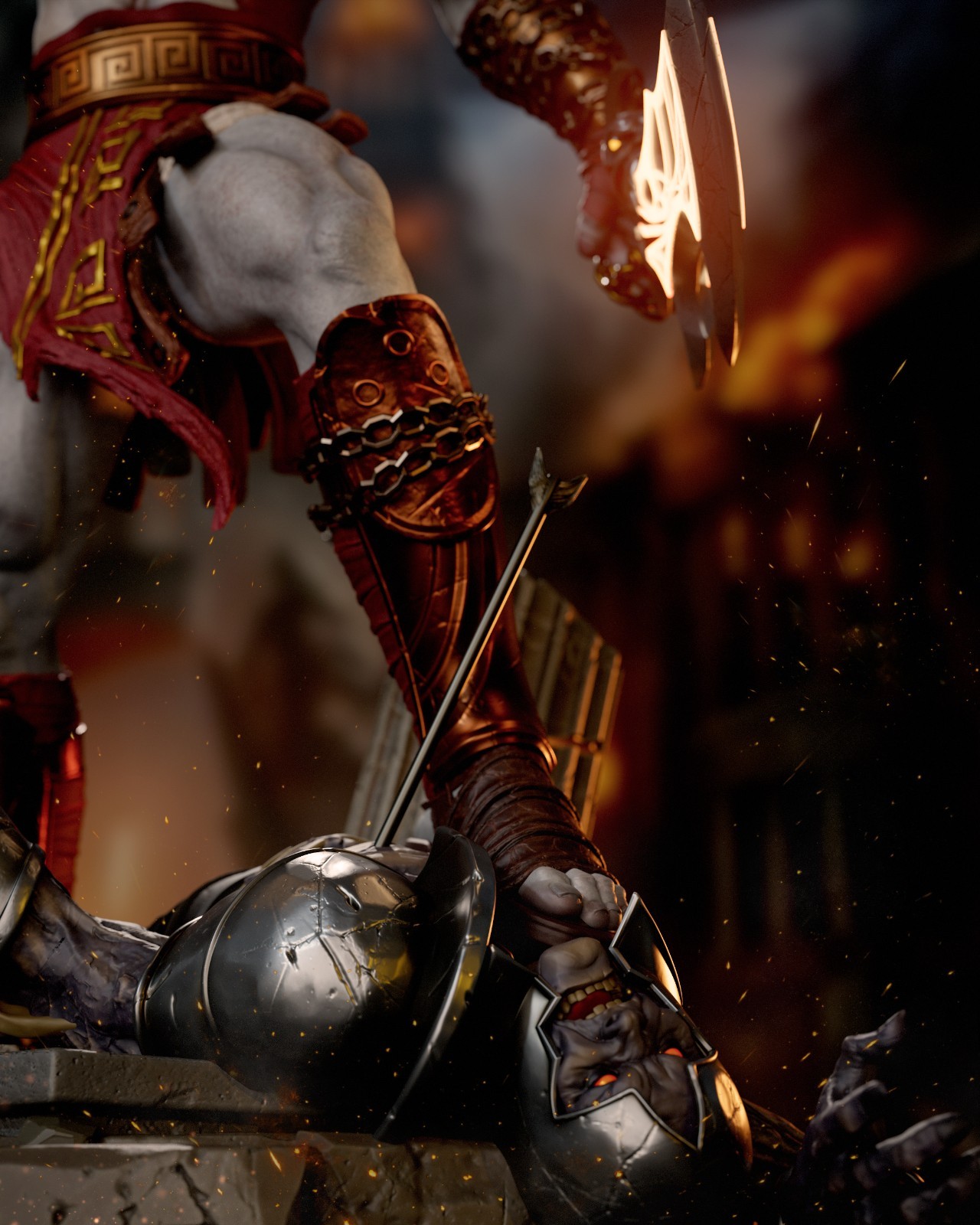 Kratos (1) 1/12 Unpainted 3D Printed resin model kit CA3d