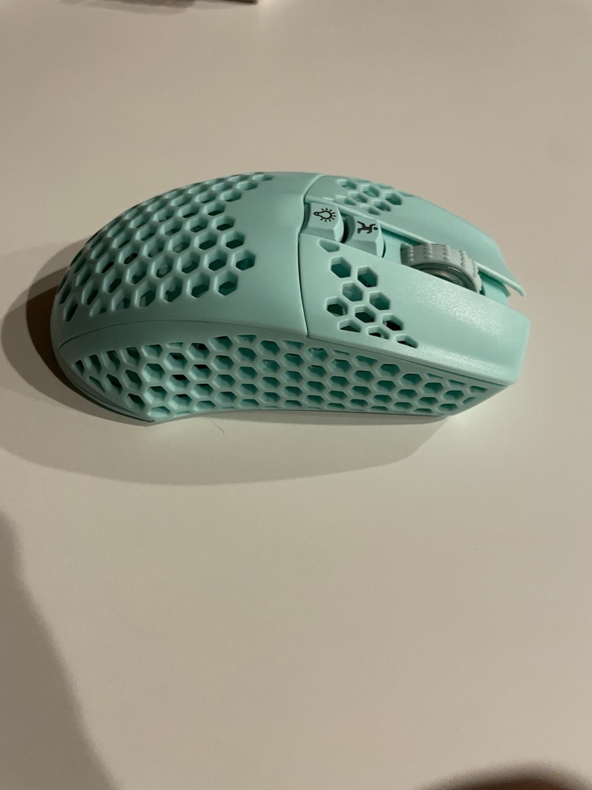 Glorious Model O Light Blue Gaming Mouse Ergonomic Optical 6-Button Scroll Wheel